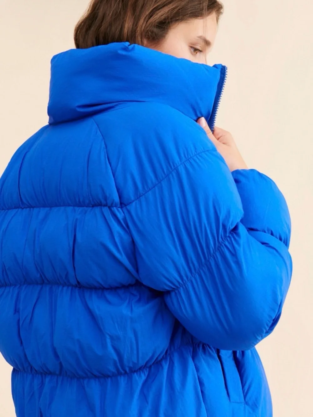 OOF Wear Liz Puffer Jacket - Blue- Women's Insulated Coat. Size 46 (US 10)